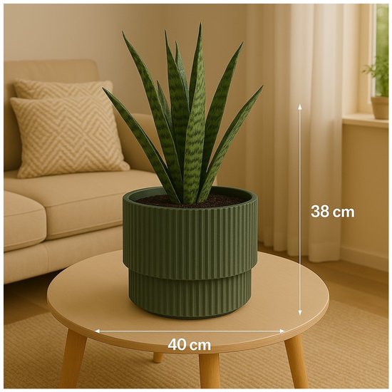 No Brand Blumentopf „Milly“ D40 cm grün – Kunststoff