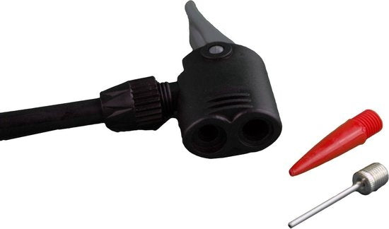 Dunlop Fahrradpumpe - Presta/ Dunlop/ Schrader - mit 2 Adaptern - Standpumpe - 62,5 cm hoch