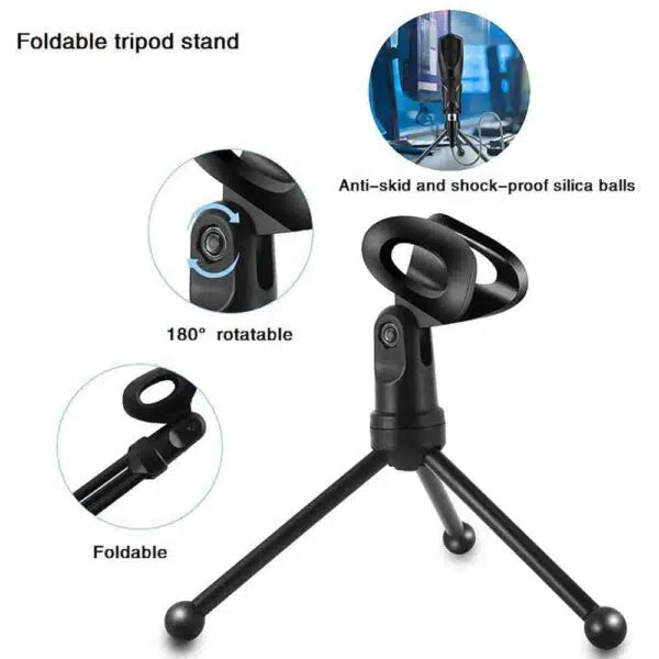 Yanmai Gaming-Mikrofon - verkabelt - 50hz - 4.8x2.8x15.4cm - Schwarz