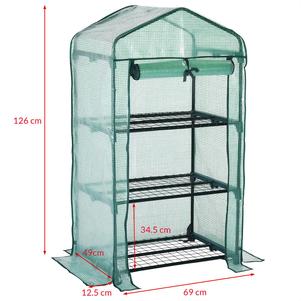 Gardebruk Foliengewächshaus 126x49x69cm