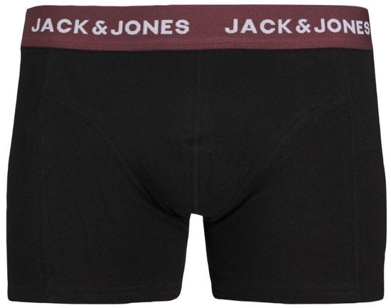 Jack & Jones JACTOM Boxershorts für Herren – 7er-Pack – Schwarz – Farbiger Bund – Stretch-Baumwolle – Größe L