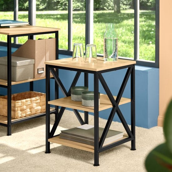 tectake - Beistelltisch Nottingham industrial dark - Nachttisch - 404263