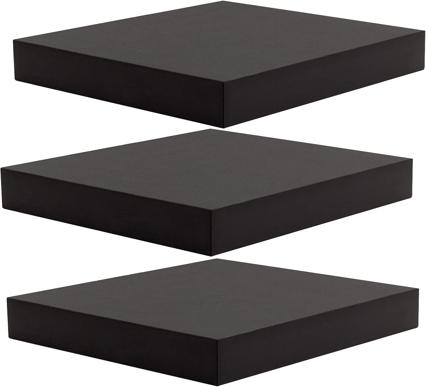 WOLTU Set aus 3 schwebenden Wandregalen – Weiß – 30 x 23 x 3,8 cm