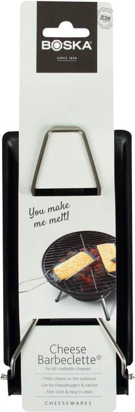 Boska Cheese Barbeclette® - für BBQ - Käsepfanne mit Spatel - Schwarz - 175x85 mm