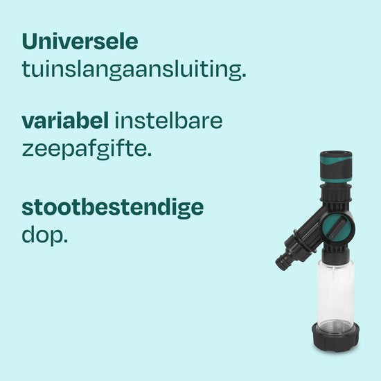 VONROC PRO 3K Vollcarbon-Teleskop-Waschbürste – 6,5 m – inkl. 5-flächigem Bürstenkopf, 9 m Wasserschlauch und Seifenspender