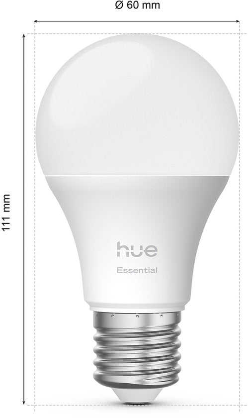 Philips Hue Essential LED-Lampe – E27-Fassung – enthält 3 Lampen – einstellbares weißes und farbiges Licht – Standard-Lampenform – intelligente Beleuchtung