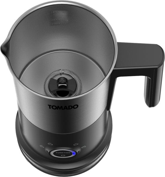 Tomado TMF2401S - Elektrischer Milchaufschäumer - Heißes und kaltes Aufschäumen - Erhitzen - Cappuccinozubereitung - PFAS frei - Edelstahl