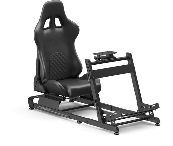 VDD Gaming für Sim-Racing-Cockpit – Schwarz auf Schwarz – Aluminium