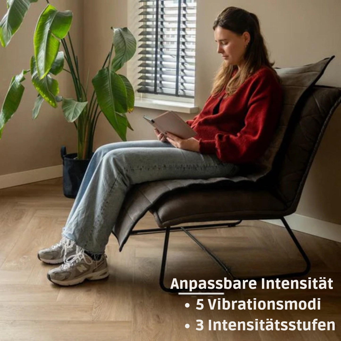 BREND Elektrische Massagematratze und Kissen - 5 Vibrationsmodi - 3 Intensitäten - 170 x 55 CM - Grau