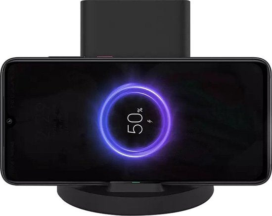 Xiaomi Mi Wireless Charger – vertikaler Ständer mit Qi-Wireless-Ladefunktion und LED-Anzeige – 20 W – inklusive USB-C-Kabel