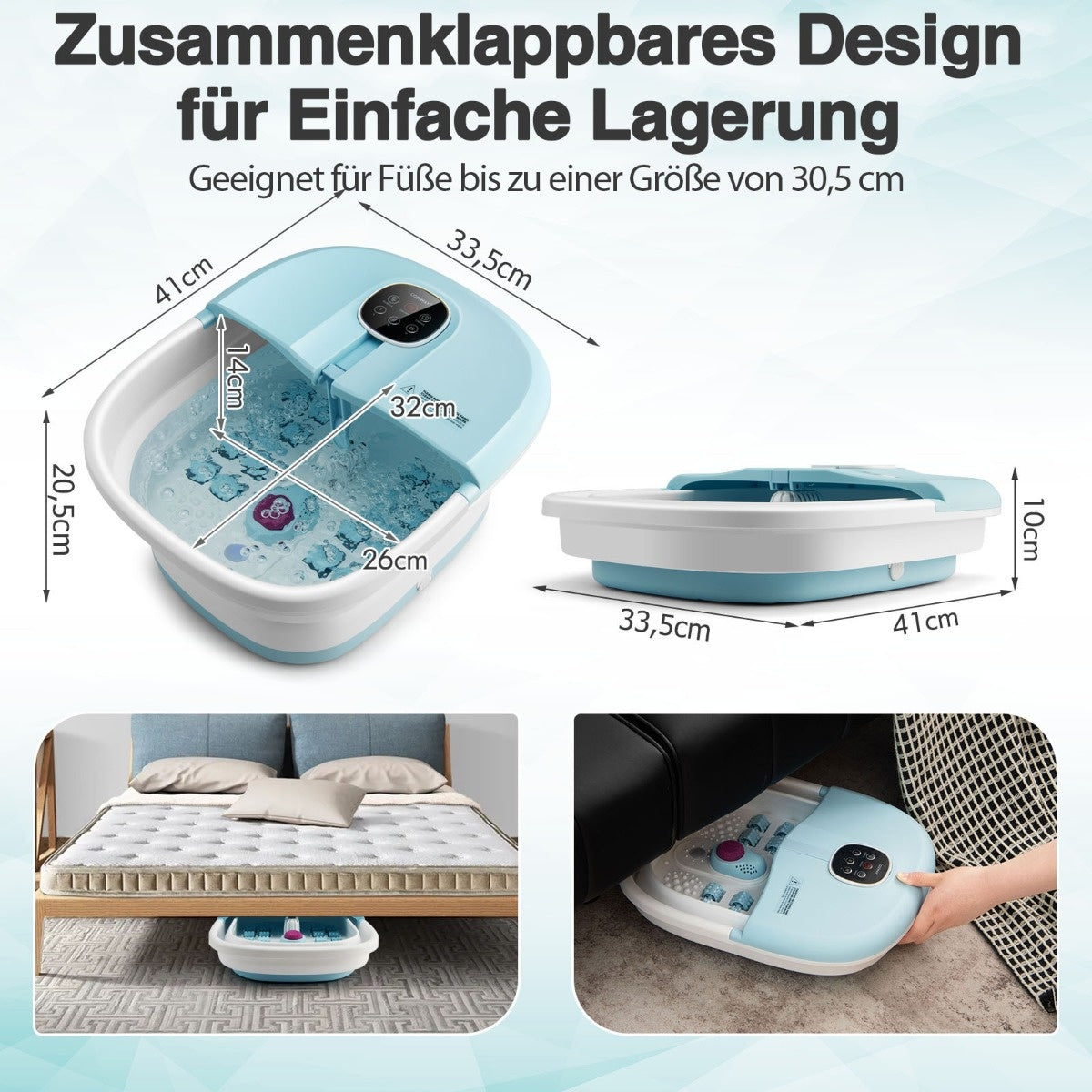 Coast Massage-Fußbad - 48Â°C - 500W - 34 x 41 x 21 cm