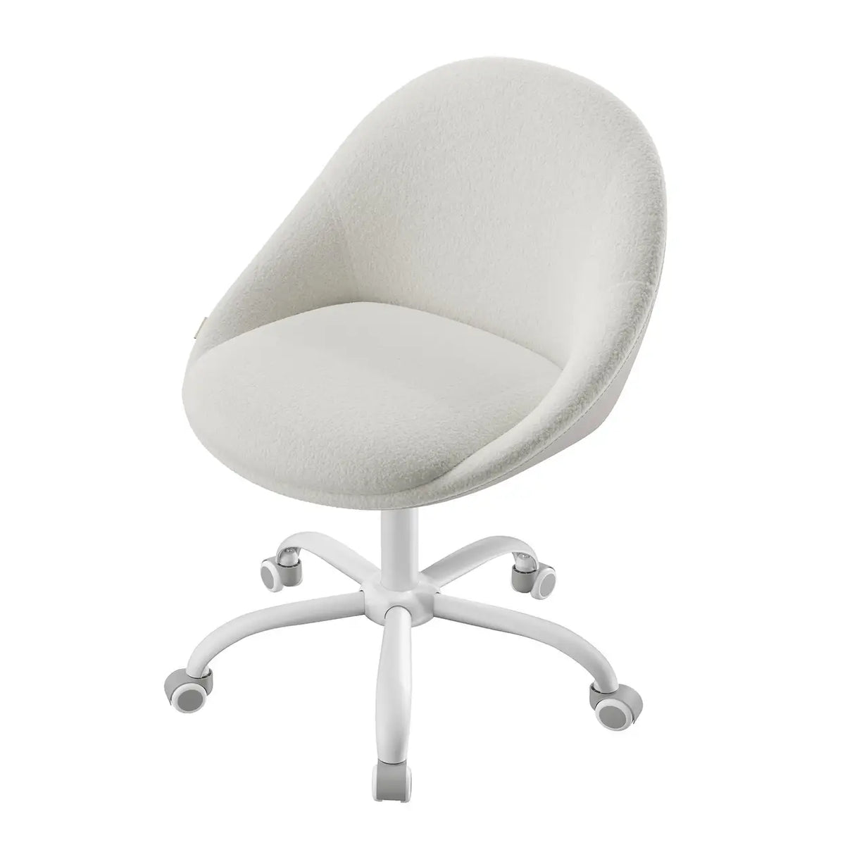 JOYFURNOS Sherpa Bürostuhl – höhenverstellbar – Beige/Weiß