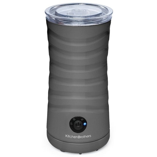 KitchenBrothers Elektrischer Milchaufschäumer - 4-in-1 - 240 ML - Praktischer Milchaufschäumer - Anthrazit
