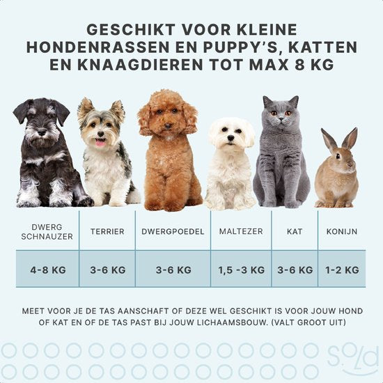 Jake and Jacky Hunderucksack - Hundetasche - Hundetransporttasche - Katzentransporttasche - Katzenreisetasche - bis zu 8 kg - Schwarz