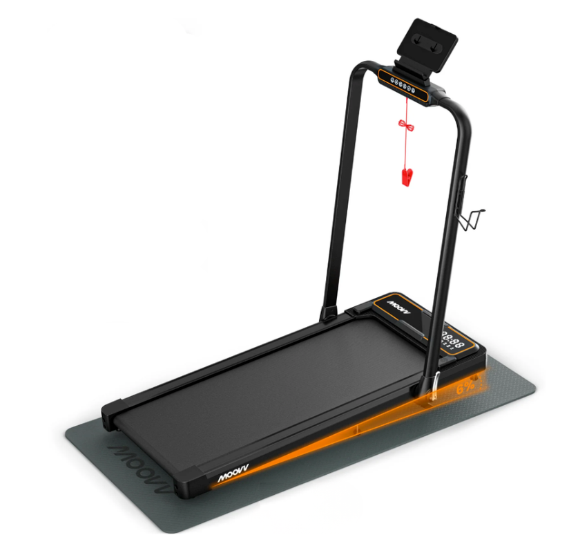 Moovv SmartStep Pro v3 Incline Laufband - Zusammenklappbar - Walking Pad mit 10% Steigungsfunktion - 1-12 km/h - Inkl. Zubehör