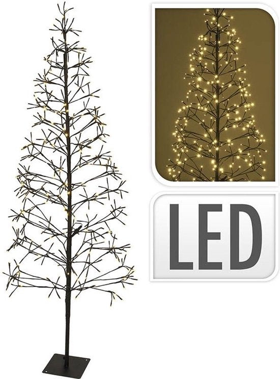 Nampook Weihnachtsbaum mit 400 LED - 180cm - Für drinnen UND draußen - Warmweiß