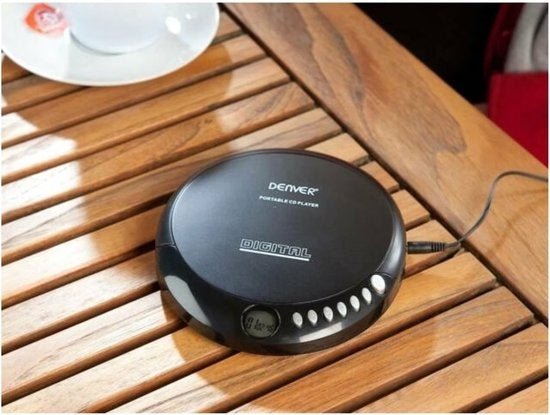 Denver Discman Tragbarer CD-Player - Inklusive Kopfhörer - CD/CD-R/CD-RW - Schwarz