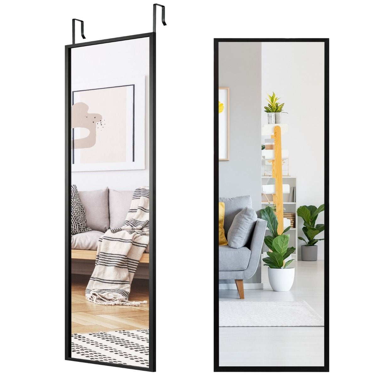 Coast Wandspiegel - Höhenverstellbar - Schwarz - 107cm x 36,5cm
