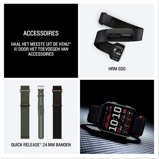 Garmin 010-02980-03 Venu X1 AMOLED Titanium Rückseite – Smartwatch