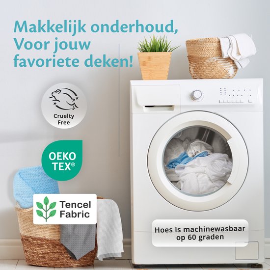 Ella® Kühldecke 200x200 cm - 100% Bio-Tencel - Selbstkühlende Decke - Kühlende Decke - Sommerbettdecke - Perlweiß