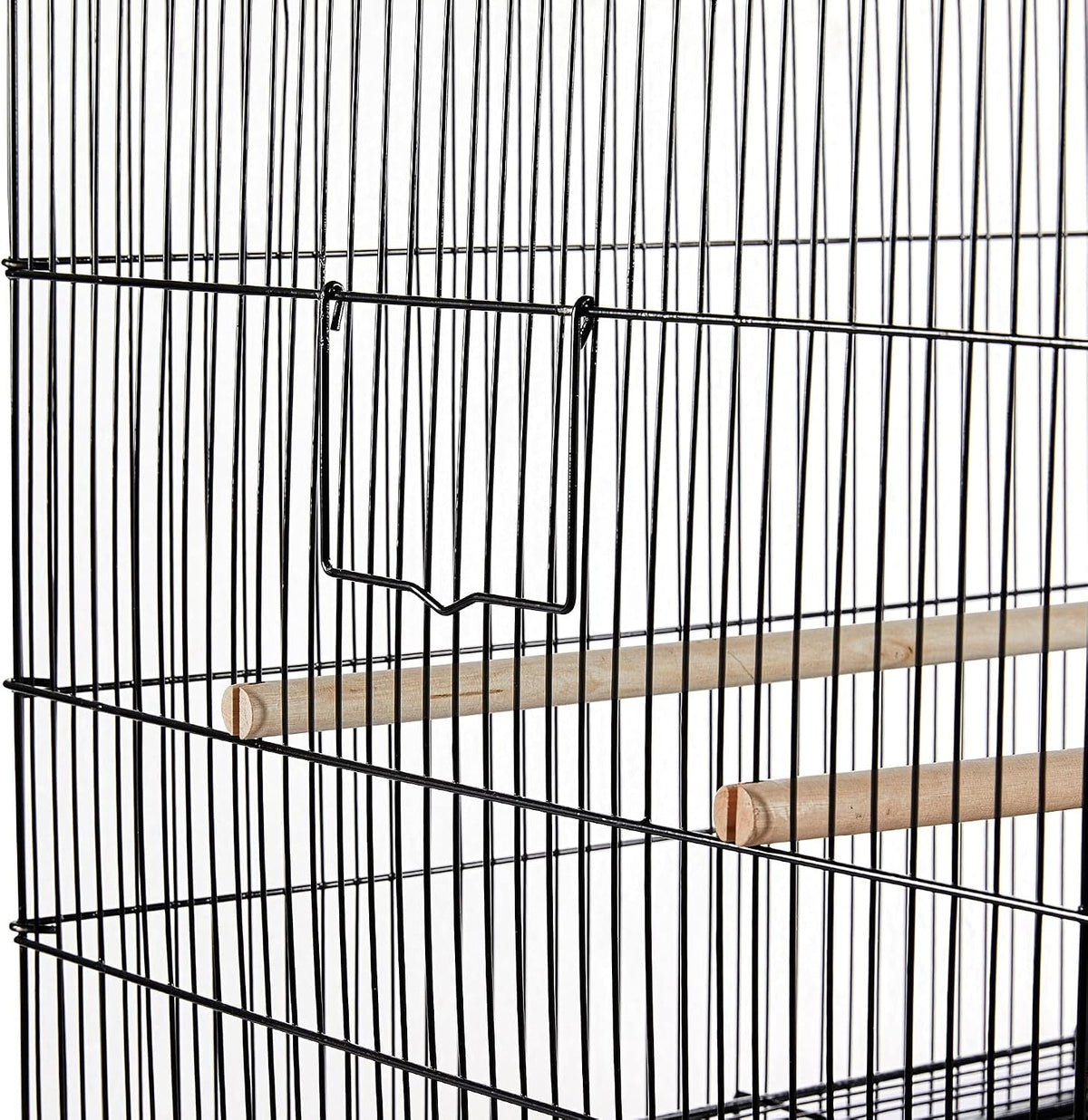 Yaheetech Stapelbarer Vogelkäfig 76 × 45,5 × 45,5 cm – Schwarz – Geräumiger Flugkäfig für Sittiche und kleine Papageien