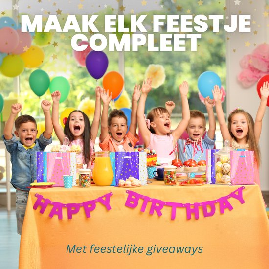 Feestio Sharing Bags 100 Stück - Candy Bags - Treat Bags Kinderparty - Geschenktüten Geschenktüten