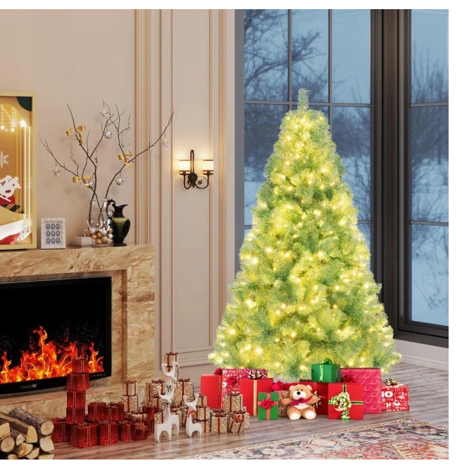Coast Künstlicher Weihnachtsbaum CM25183DE-GNS - 180 cm - Grün mit 688 Zweigen und 250 LED-Lichtern - für drinnen - faltbar und dekorativ