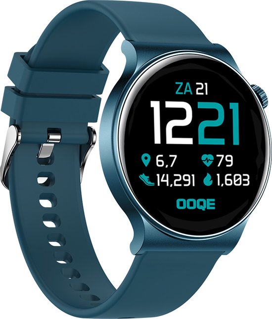 OOQE WATCH CS PRO - Smartwatch für Damen und Herren | Geeignet für iOS und Android | 10 Farben | HD | Benachrichtigungen | Gesundheitsanalyse | Sportanalyse | GPS-Verbindung | Anrufe | Musik/Audiohören | Spiele | Ergonomisch | Niederländische Sprache | Bl