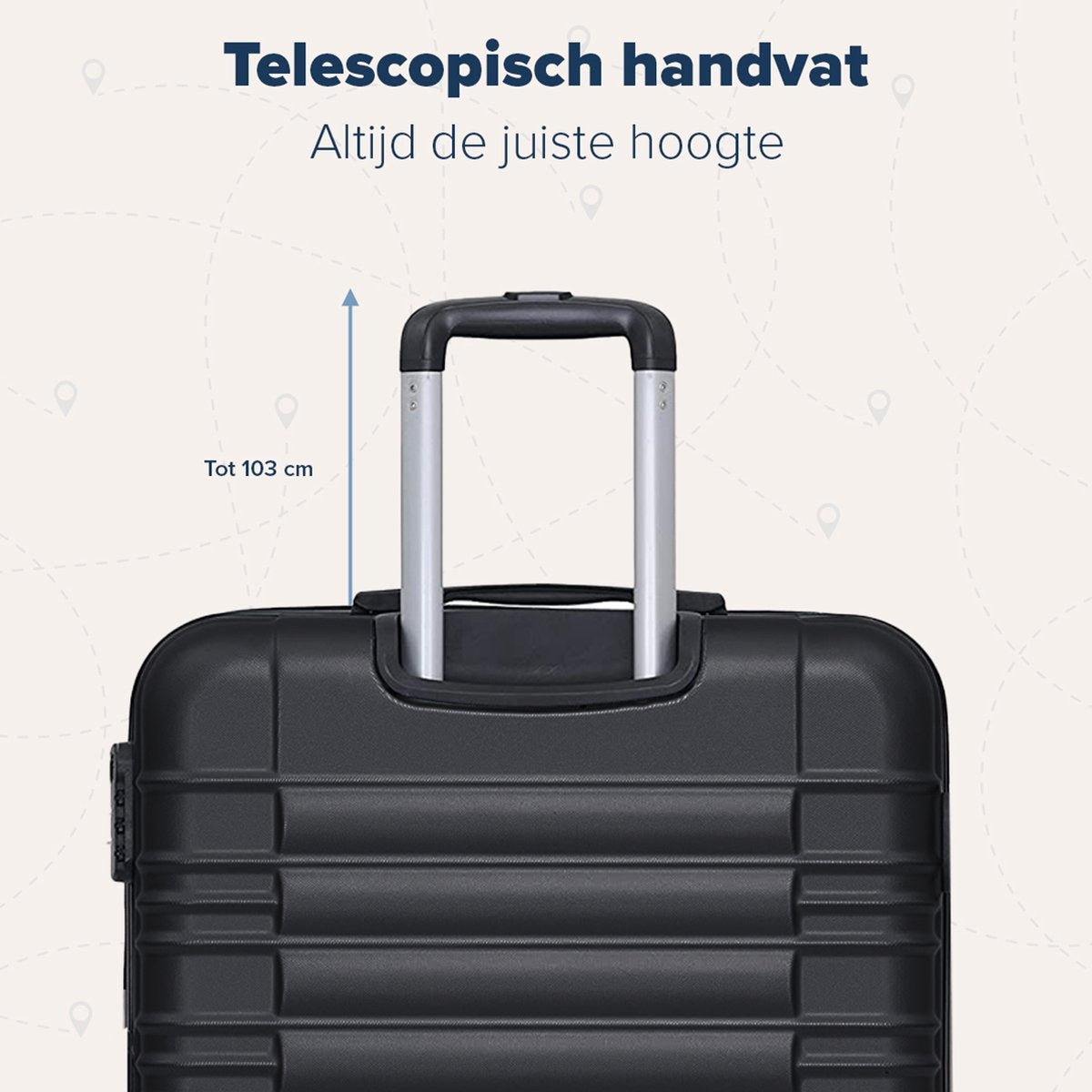 TRVLMORE - Kofferset - 2 Stück - 38L (Handgepäck) + 110L - Schwarz