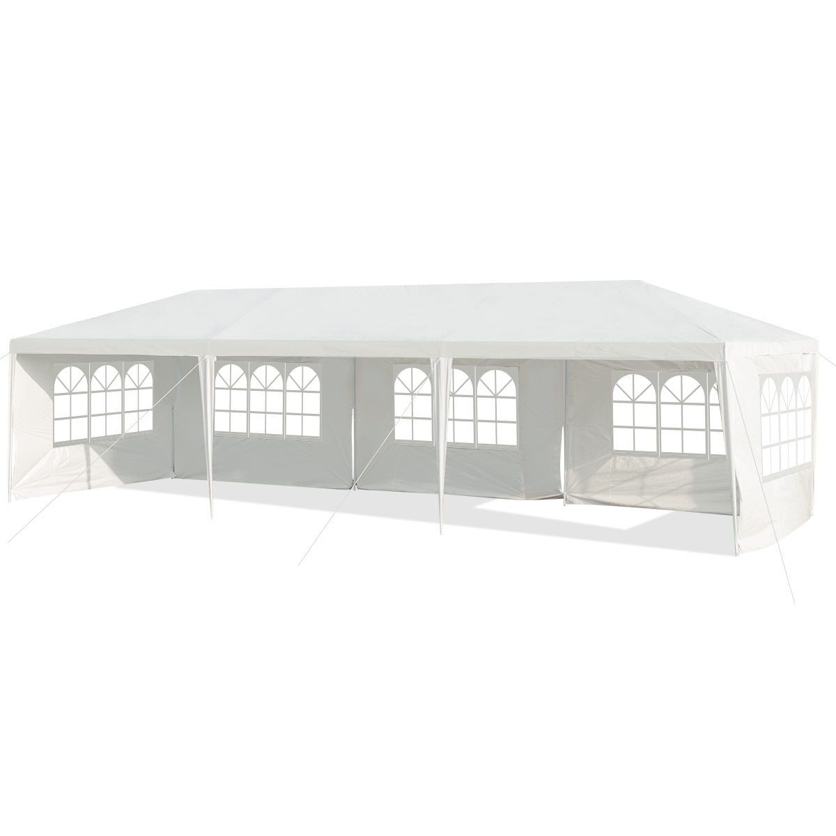 Coast 3 x 9 M Pavillon Zelt Garten Pavillon Gartenzelt mit 5 abnehmbaren Seitenwänden weiß