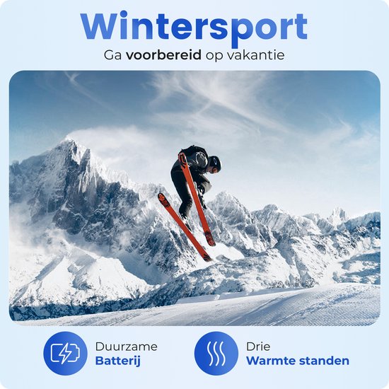 Qualitá® Beheizte Handschuhe - Beheizte Handschuhe - Wasserbeständig - Elektrische Handschuhe Größe M - Mit Touchscreen-Kompatibilität - Wintersport - Wiederaufladbar -