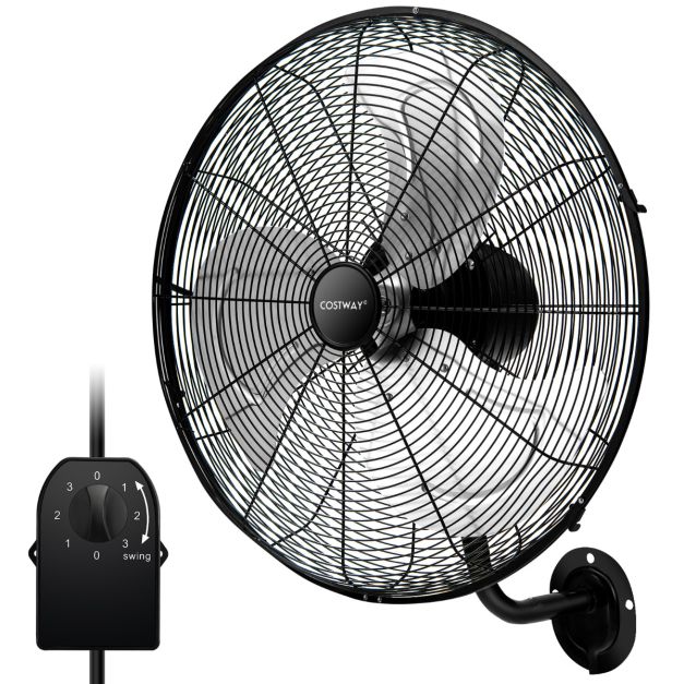 Coast Fan - Ø56 cm - Oszillierend - 1300 RPM - 3 Stufen - 56 x 42 x 68 cm - Schwarz