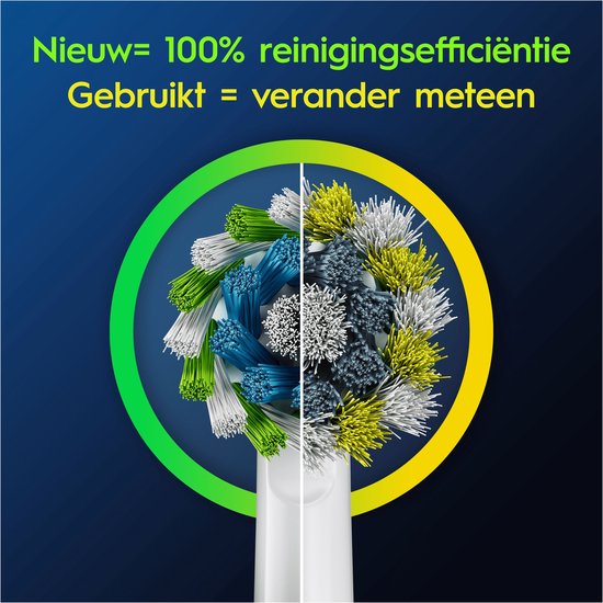 Oral-B Cross Action Pro - Bürstenköpfe - Mit CleanMaximiser Technologie - 10 Stück - Kompatibel mit elektrischen Zahnbürsten