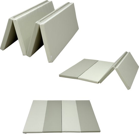 Sunny Dani Foam Spielmatte – Zusammenklappbare Schaumstoffmatte – Softplay – Weiche und sichere Spielmatte – Beige und Grau – Ab 3 Monaten