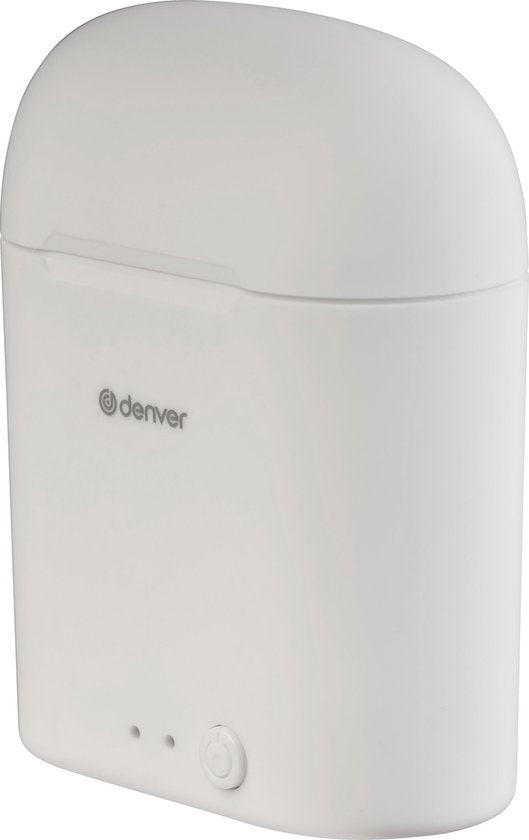 Denver TWE-46 - Ohrhörer - Drahtlos - Drahtlose Ohrhörer - Bluetooth - mit Ladeetui - Freisprecheinrichtung - Sport - Headset - In-Ear - Bluetooth 5.0 - Weiß