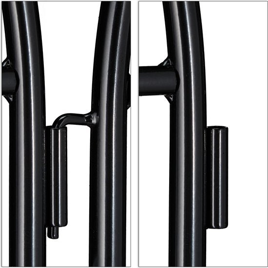 Kletterpflanzen-Spalier – Metall – 2er-Set – 220 x 50 cm – Spalier – schwarz