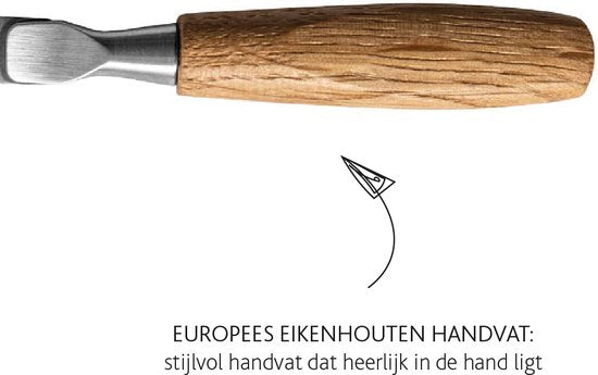 Boska Spreizmesser-Set Mini Oslo - 3er-Set - Europäische Eiche - Für Brotaufstriche - Leichtgewicht - 12cm