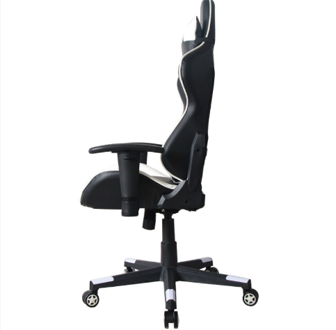 VDD HUKY1010_WITZWART Gaming-Stuhl – Verstellbare Rückenlehne 180° – 360° drehbar – 120–130 cm – Schwarz/Weiß