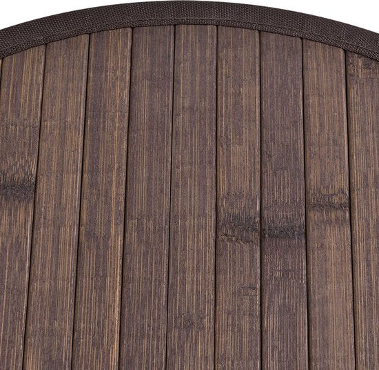 Bambus-Wäschekorb Curly - 55 Liter - Braun - inkl. Wäschesack & Deckel