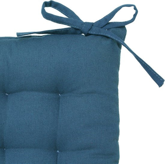 Atmosphera Gartenkissen – indigoblau – Baumwolle – 36 x 36 x 4 cm – Sitzkissen