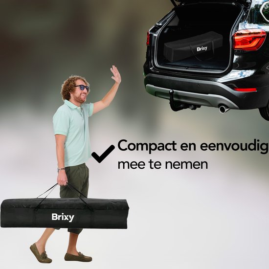 Brixy Partyzelt - faltbar - einfacher Aufbau - 3x3m - wasserdicht - Pavillon mit Seitenwänden - inkl. Tragetasche - Creme