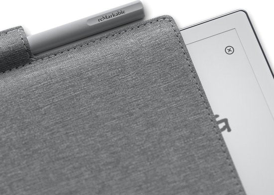 reMarkable - Schutzhülle für Papiertabletts - dünnes Design & mit Stifthalter - weiches Innenfutter - für sicheren Transport und Aufbewahrung - graues Polymer