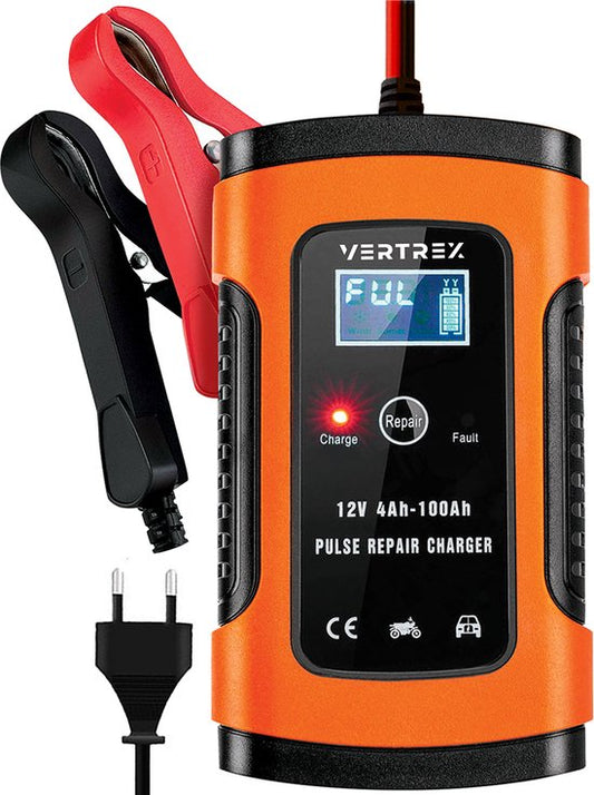 VERTREX Batterieladegerät - Erhaltungsladegerät - Geeignet für Motorrad Auto Motorroller - 12V 6A