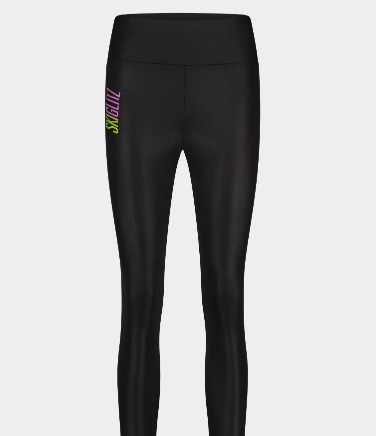 Skiglitz Sisi Legging - Schwarz - Größe 34 - Glänzende Skileggings mit ikonischem Logo