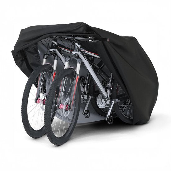 Fahrradhülle für 1 bis 2 Fahrräder - 100% wasserdicht - Fahrrad - Schutzhüllen - Regenhülle - Hülle - Schwarz - Extra stark - Luft