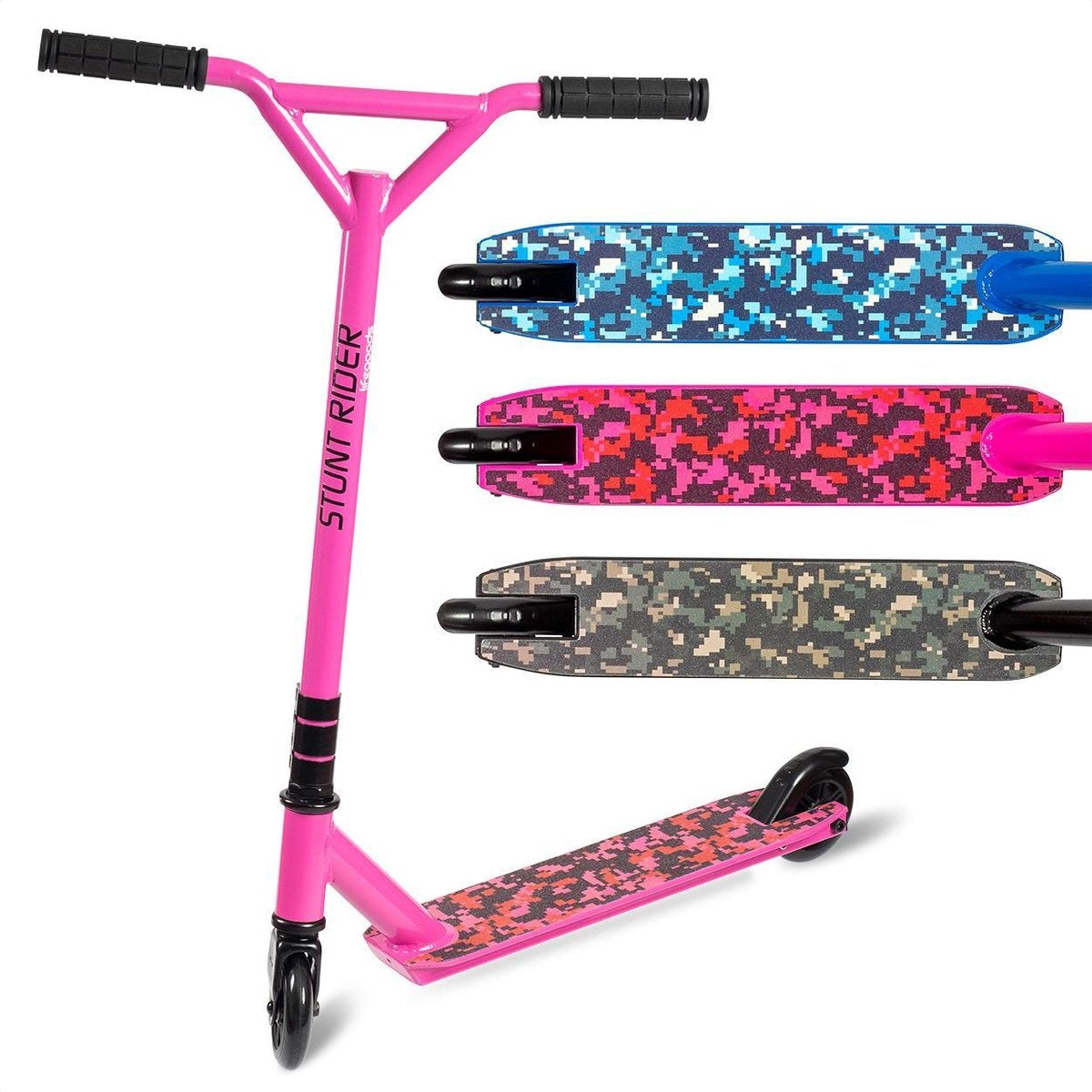 LifeGoods StuntRider - Stunt-Scooter - Stufe 8+ Jahre - 100mm Räder - Jungen/Mädchen - Pink