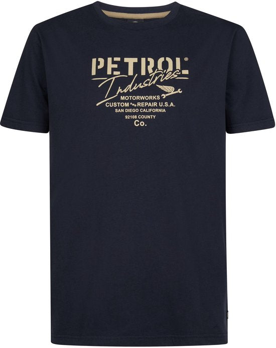 Petrol Industries – 3er-Pack T-Shirts für Herren mit „Carrera“-Aufdruck – Mehrfarbig – Größe XL