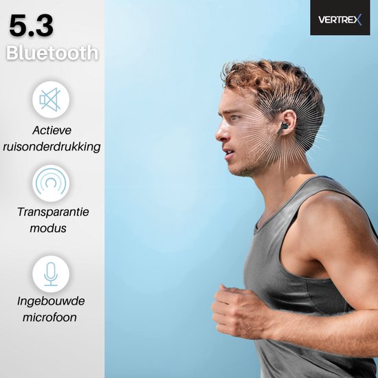 Vertrex Sounds Pro-3 Bluetooth-Kopfhörer mit Geräuschunterdrückung - Ohrhörer Wireless - Wireless Earbuds