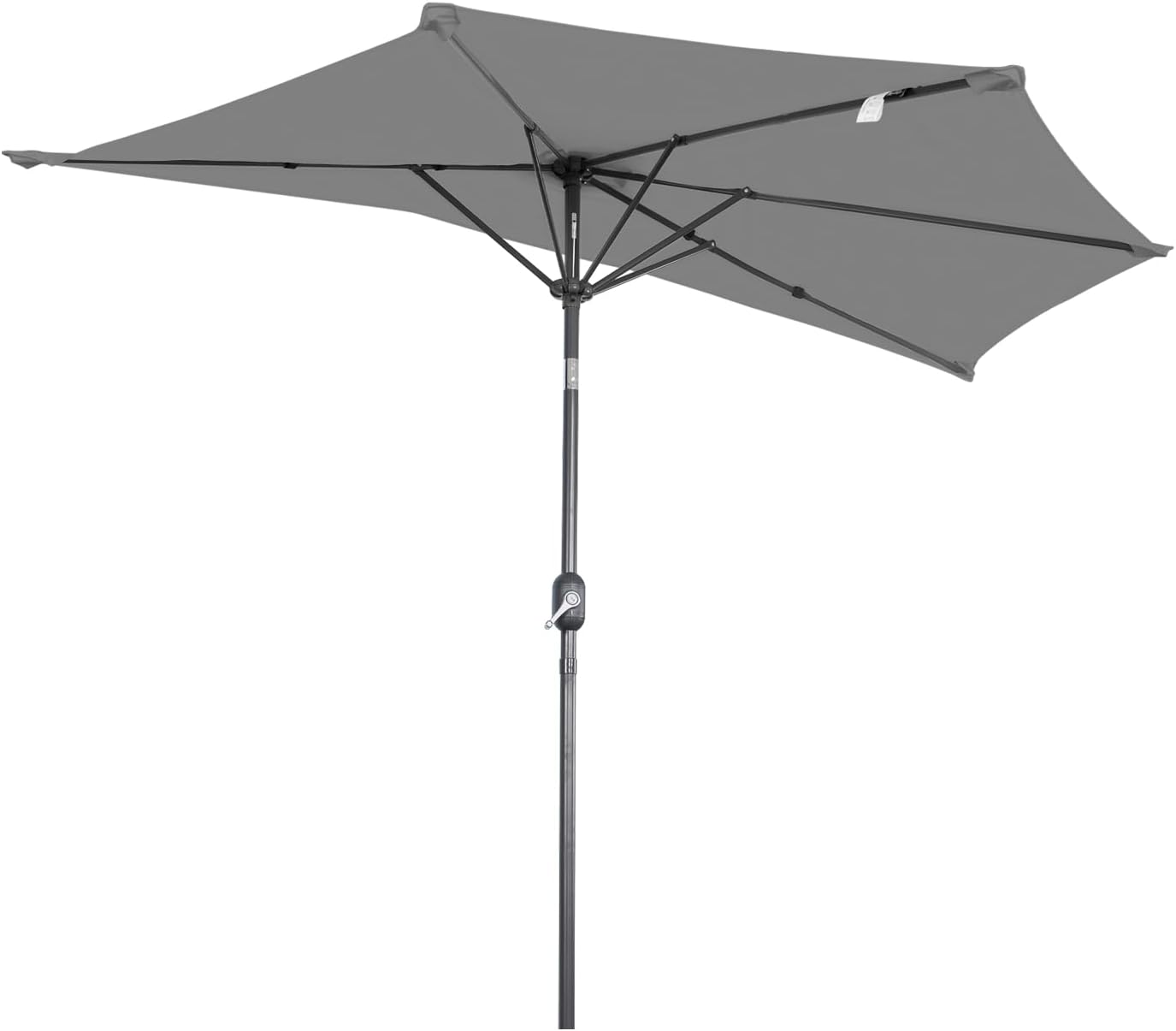 Angel Living Balkon-Sonnenschirm - halbrund - 265 x 130 cm - Grau