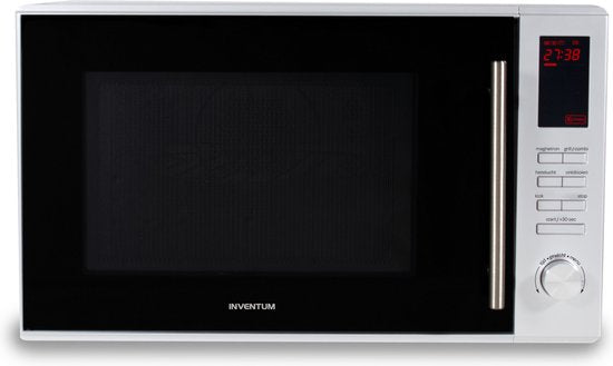 Inventum MN305C - Freistehende Kombi-Mikrowelle - Heißluftofen - Grill - 30 Liter - 900 Watt - 10 Garprogramme - Edelstahl/Schwarz